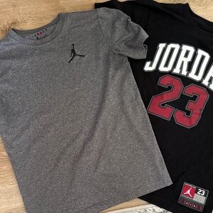 Jordan Gray and Black Graphic 23 Tee Set size YL